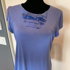 Periwinkle blue silk tee blouse - Medium Banana Republic